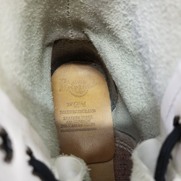 Doc Dr Marten UK5 White Chunky Boots Lace Up Lug Sole MIE High Tops US7 - Picture 9 of 13